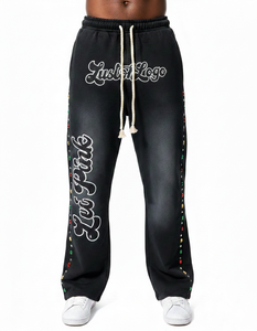 Pantalones Deportivos Personalizados de Moda, Pantalones de Chándal con Pedrería para Hombre y Mujer, Estilo Urbano, para Exteriores, 2026 - Product Image 1