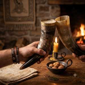 Cornes de buffle naturelles faites sur mesure, idéales pour les magasins de miad et les boutiques de fournitures artisanales sur le thème des Vikings - Product Image 5