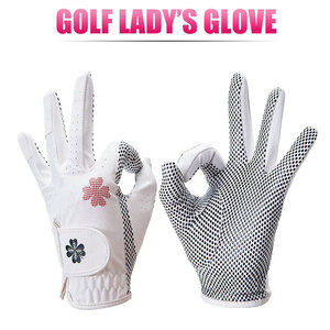 Ensemble de gants de golf pour femmes en cuir PU, respirants, avec grip en silicone, pour le sport, vente en gros - Product Image 4