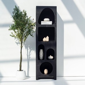 ชั้นวางของสีดำ รุ่น Vandana Altis Solace เฟอร์นิเจอร์เก็บของไม้สไตล์โมเดิร์นมินิมอล - Product Image 1
