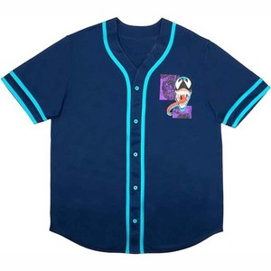 Maillot de baseball sublimé respirant et tendance, imprimé hip-hop personnalisé, chemise de baseball boutonnée, streetwear - Product Image 4