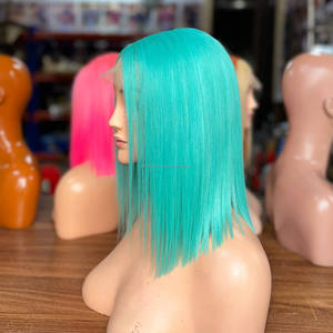 Pelucas de Cabello Humano Vietnamita Premium, Lisas, sin Pegamento, con Frente de Encaje, Peluca Bob, Cabello Lacio, Estilo Pixie, Personalizable - Product Image 3