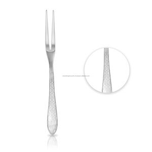 Ensemble de 6 fourchettes à fruits en acier inoxydable, design martelé - Product Image 5
