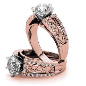 IGI Certified Lab Grown Diamond Diamond Cute Celtic Engagement Ring VS1 Clarity Brilliant Cut Bride Wear Wedding 18k Gold Ring - Product Image 2