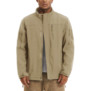 เสื้อแจ็คเก็ตกันน้ำสำหรับผู้ชายแบบขายส่ง OEM รุ่น Tactical Softshell คุณภาพดี ขายดีที่สุด คอตั้ง กันลม กันฝน เหมาะสำหรับเดินป่าและเล่นหิมะ - Product Image 6