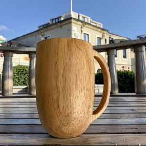 Tazas de Agua de Madera de Caucho al por Mayor con Asa, Tazas y Platillos para Té - Product Image 6