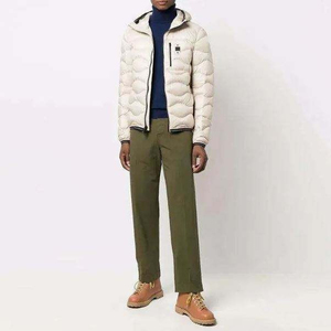 IMPROVEMENTS SPORTS Men's White Puffer Jacket Stand Collar <b>Covered</b> <b>Button</b> Closure Windproof Casual Winter Outerwear Standard - Product Image 4