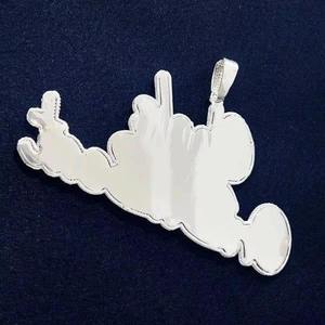 Luxira Jewels Colgantes de Letra P con Moissanita VVS Cultivada en Laboratorio, Corte Brillante, Estilo Hip Hop Rapper, Bañado en Plata, Unisex, Ideal para Fiestas - Product Image 2