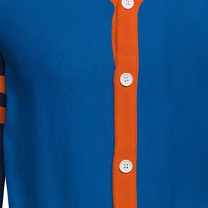 Wholesale BROWN Acrylic Winter <b>Cardigan</b> Sweater Custom Colour Embroidery Covered Button Closure Anti-Wrinkle <b>Thick</b> Knit Men's - Product Image 4