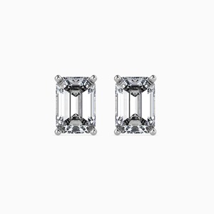 Magnifiques boucles d'oreilles clous de luxe en argent plaqué or 14 carats avec diamants de laboratoire étincelants, certifiées IGI, cadeau de fiançailles et de mariage pour femme - Product Image 1