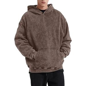 Oversized <b>Pullover</b> <b>Men</b> Acid Wash Hoodies Custom Logo Best Selling Breathable High Quality 100% Cotton Fleece Streetwear - Product Image 1