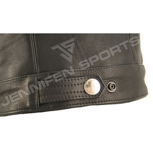 Gilet de motard unisexe personnalisé en cuir pleine fleur véritable pour homme, sans manches, avec poches décoratives, idéal pour l'hiver - Product Image 5