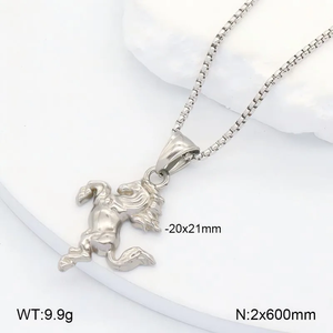 Colgante Clásico para Uso Festivo, Acero Inoxidable 304 con Acabado Chapado en Oro de 18K, con Elegante Cadena de Caja - Product Image 2