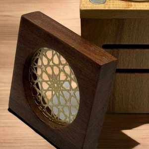 Rustic Wooden Incense Burner Box With Traditional Cutout Pattern And Metal Inner Container For Fragrance And Meditation Bakhoor - Product Image 5