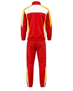 Survêtement décontracté à capuche pour homme Pada Prime, rouge, jaune, blanc, fermeture éclair intégrale, design sportif, respirant, 100% coton, vêtements d'hiver - Product Image 3