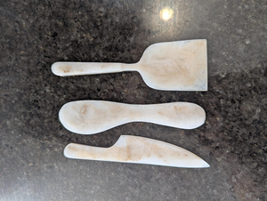 Large Resin <b>Cheese</b> <b>Knife</b> & Butter Spreader <b>Set</b> with Swirl Pattern Vibrant Homewares-Handheld Eco-Friendly Dishwasher Safe - Product Image 4