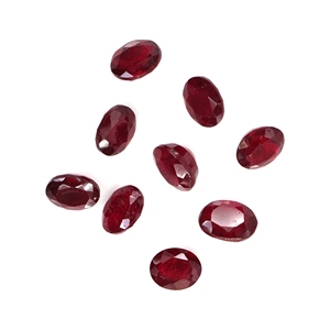 Rubis naturels de Bangkok, ovales calibrés 6x7mm, pierres précieuses naturelles en vrac pour la fabrication de bijoux, prêtes à l'emploi - Product Image 4