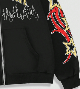 Sudadera con Capucha Estampada Y2K, Logotipo Personalizado, Corte Holgado, Estilo Vintage, Ropa Urbana Unisex - Product Image 6