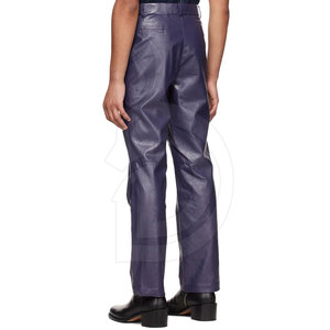 Pantalons en cuir sur mesure pour hommes, prix de gros, avec logo personnalisé, design unique - Product Image 5