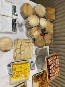 จานใบปาล์มทำมือขายดี |   ภาชนะใส่อาหารแบบใช้แล้วทิ้งที่สวยงามและเป็นธรรมชาติสำหรับงานจัดเลี้ยงและบุฟเฟ่ต์สมัยใหม่ - Product Image 3