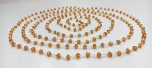 Brown Hydro Quartz Mystic Coated Rondelle Faceted 4mm Beaded <b>Rosary</b> Chain - Product Image 2
