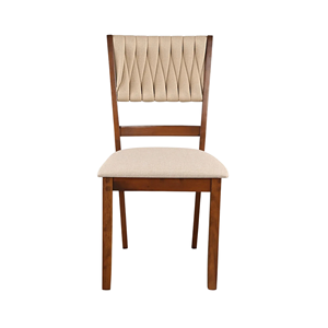 Silla de Comedor de Madera Maciza con Diseño Estético Simple y Asiento Acolchado Suave para Hogar, Restaurante, Cafetería - Product Image 1
