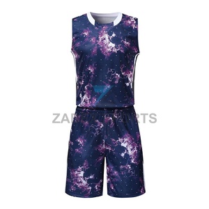 ชุดยูนิฟอร์มบาสเก็ตบอลแบบซับลิเมชั่นคุณภาพสูง เสื้อและกางเกงขาสั้น ไซส์ใหญ่ ผลิตจากโพลีเอสเตอร์ 100% ทรงปกติ สำหรับทีม - Product Image 2