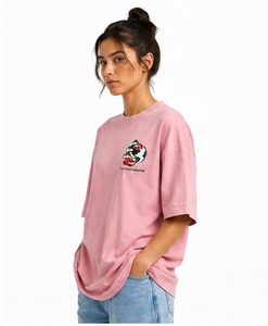 Classic Women Oversized T Shirt Soft Cotton <b>Blend</b> Short Sleeve Round Neck Relaxed Fit For Casual Daily Wear - Product Image 3