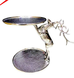 Plateau de service en aluminium fait main de style moderne et luxueux en forme de cœur pour les noix, les fruits, les collations, les desserts - Product Image 2