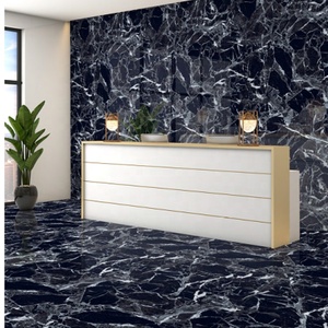 กระเบื้องพอร์ซเลน600x1200กันลื่นผิวเรียบเนียนสีดำเงางามมาก - Product Image 2