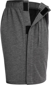Pantalones cortos de algodón y elastano grises para hombre, con cintura elástica y bolsillos laterales, pantalones cortos informales transpirables para gimnasio, Fitness, ropa de calle - Product Image 4