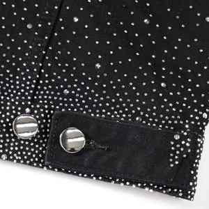 เสื้อแจ็คเก็ตยีนส์ผู้ชายสไตล์ฮิปฮอปสุดหรู ประดับด้วยหินและคริสตัลสีดำ ทรงเข้ารูป เหมาะสำหรับฤดูหนาว - Product Image 6