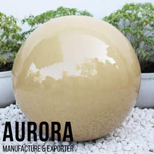 Boules en céramique pour décorations de jardin, finition naturelle, décoration extérieure, style traditionnel, ensemble de formes rondes autoportantes - Product Image 6