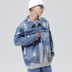 2026 Mens 100% Cotton Plain Dyed <b>Denim</b> <b>Jacket</b> Casual Winter <b>Lightweight</b> Custom Logo OEM High Quality Blue <b>Denim</b> <b>Jacket</b> - Product Image 4