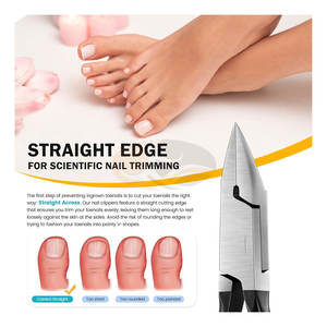 Coupe-ongles à lame droite en acier inoxydable, ouverture large, lame pointue, pour seniors, bébés, ongles épais, soin des ongles des pieds - Product Image 2