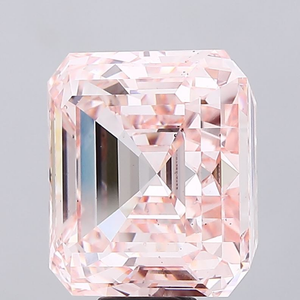 Excelente joyería polaca de alta calidad, diamante suelto de corte Asscher, color rosa intenso, cultivado en laboratorio, certificado por IGI. - Product Image 2
