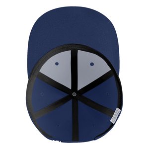 Gorra Snapback Personalizada de 6 Paneles, Azul Marino, Logotipo Bordado Arcoíris en el Panel Frontal, Ajustable, Unisex, de Hilo de Algodón - Product Image 5