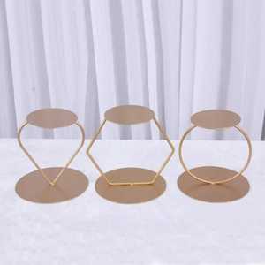 <b>3</b> <b>Tier</b> Golden Wooden <b>Cake</b> <b>Stand</b> Tiered Dessert Display Cupcake Holder Wedding Birthday Party Elegant Wood Metal Decor - Product Image 2