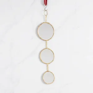 Round Metal <b>Wall</b> <b>Mirror</b> Set Handmade Decorative <b>Hanging</b> <b>Mirror</b> 3 Piece Circular Design - Product Image 2