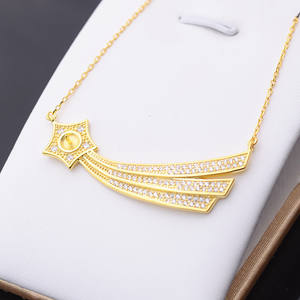 Bijoux pour femmes en argent S925, chaîne de clavicule à 6-7 perles, accessoires de bricolage avec support vide pour pendentif, bandeau, collier - Product Image 1