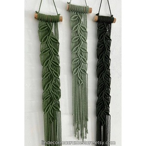 Tapiz de Macramé Vertical con Borlas, Arte Rectangular con Tema de Naturaleza, Decoración para el Hogar, para Sala de Estar - Product Image 4