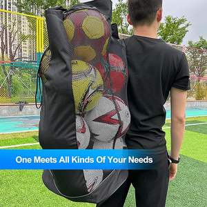 Football Carry Bag Customised Sports Ball Bags Durable Mesh Storage OEM Adjustable Training Soccer Sack High Quality <b>Backpack</b> - Product Image 4