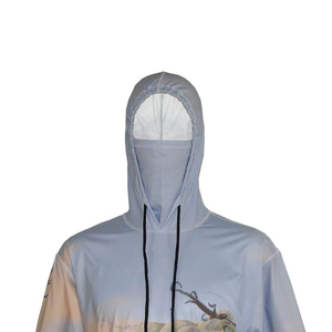 Camisetas de Pesca de Manga Larga para Hombre con Protección Solar UPF 50, Impermeables, Estampadas, con Capucha Refrigerante, Traje de Pesca para Actividades al Aire Libre - Product Image 2