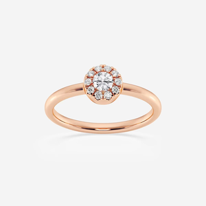 Elegante Anillo de Diamantes Cultivados en Laboratorio con Halo de 1/4 de Quilate de Peso Total, con Detalles de Micropavé, Joyería Minimalista de Moda para Mujer - Product Image 3