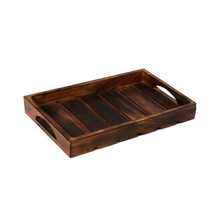 ถาดเสิร์ฟไม้เนื้อแข็งคุณภาพพรีเมียม รูปทรงสี่เหลี่ยมผืนผ้า ขัดเงาแบบธรรมชาติ สำหรับร้านอาหาร โรงแรม บ้าน ใช้เสิร์ฟขนม ชา จำนวนมาก - Product Image 1