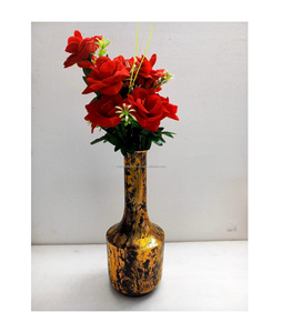 แจกันดอกไม้ทำจากโลหะทองเหลืองทองแดงหรูหราและกระถางต้นไม้ดีไซน์สวยสำหรับตกแต่งอินเดียและงานแต่งงาน - Product Image 3