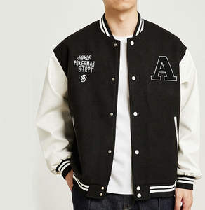 Veste à prix avantageux pour homme, qualité supérieure, design personnalisé, veste varsity pour homme, hiver, couleur unie, tissu en laine durable, haute qualité, OEM - Product Image 3