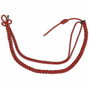 Cordón Táctico de Macramé Fangschnur Pakistan, Color Rojo, Verde y Dorado, Cordón de Hombro de 3 Hilos Trenzados, Recubierto de Alta Tenacidad - Product Image 3