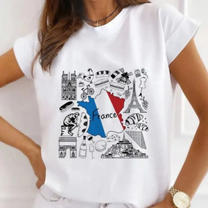 T-shirt blanc pour femmes de haute qualité personnalisé, design unique, logo simple, taille plus, coupe ample - Product Image 5