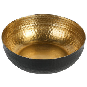 Élégant saladier de service en métal argenté sur pieds |   Bol à fruits et à punch en aluminium brillant, centre de table - Product Image 6